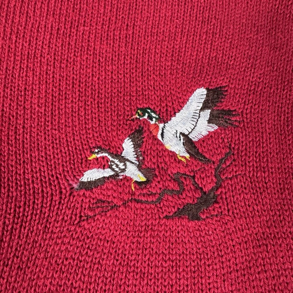 Flying Scotsman Sweater Men’s Large Wool Grandpa Fisherman 90s Vintage Retro Red - Picture 2 of 9
